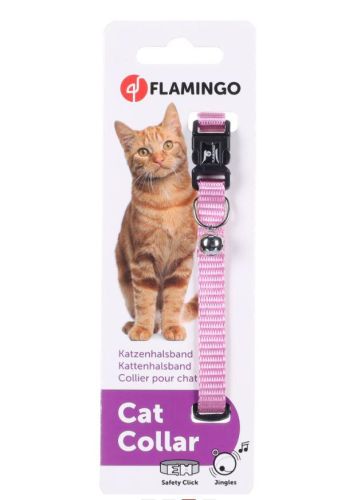 Flamingo Ziggi nyakörv macskáknak - pink  1 db