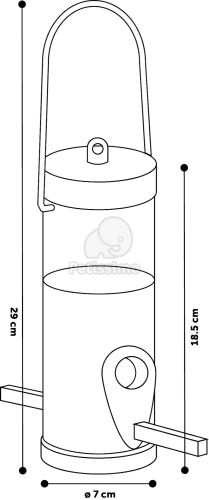 Flamingo műanyag cső madáretető  18x7 cm