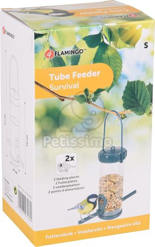 Flamingo műanyag cső madáretető  18x7 cm