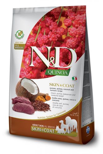 N&D Quinoa Dog Adult Skin & Coat Venison  7 kg