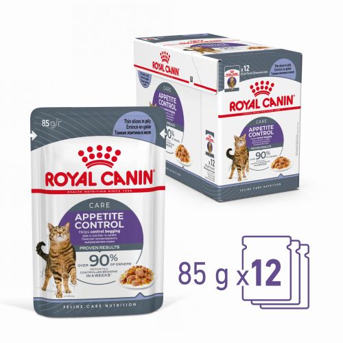Royal Canin Appetite Control Care - étvágyat kontrolláló zselés nedves táp felnőtt macskák részére 12 x  85 g