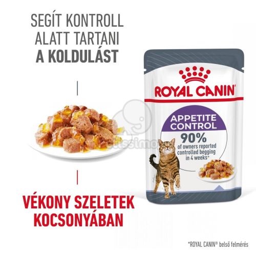Royal Canin Appetite Control Care - étvágyat kontrolláló zselés nedves táp felnőtt macskák részére 12 x  85 g