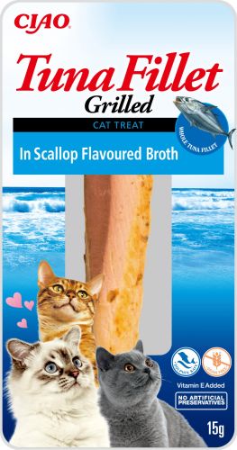 Inaba Cat Grilled Tuna Fillet - fésűkagylós lében  15 g