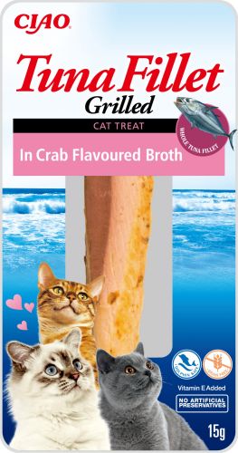 Inaba Cat Grilled Tuna Fillet - rák ízesítésű levesbe mártva  15 g