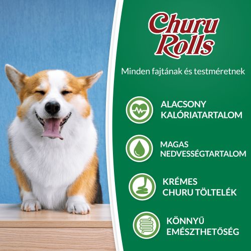 Inaba Dog Churu Rolls - csirke-lazac 8 x  12 g