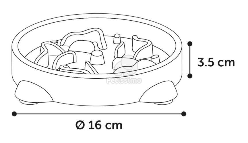 Flamingo tál - Beno evéslassító műanyag etetőtál  300 ml