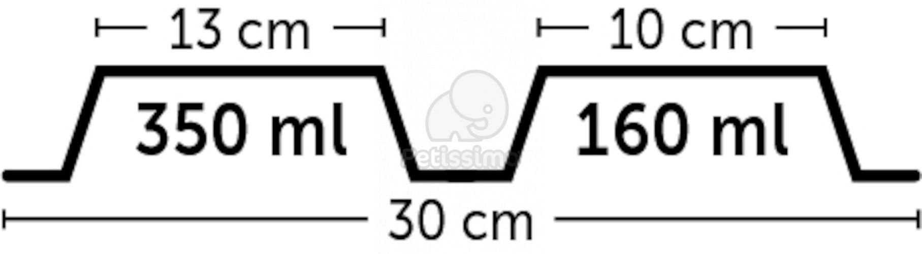 Flamingo duo tál - fehér  350 ml