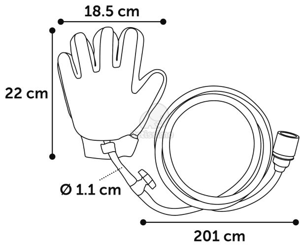 Flamingo slagra szerelhető mosdató kesztyű  1 db