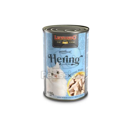 Leonardo hering + extra filé konzerv macskaeledel  400 g