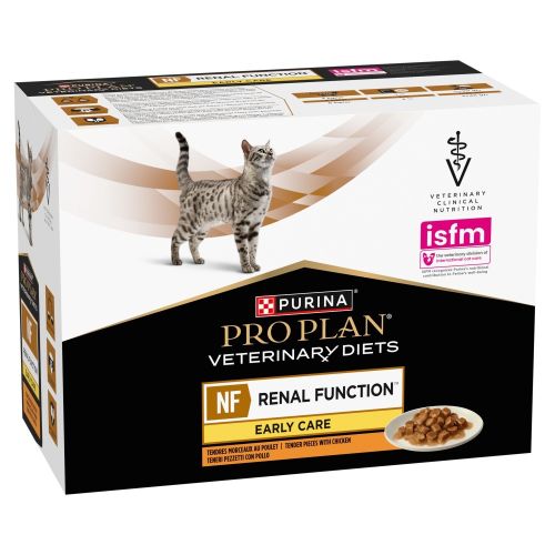 Pro Plan Veterinary Diets NF Renal Function Early Care Chicken nedves eledel macskák számára - csirkés 10 x  85 g