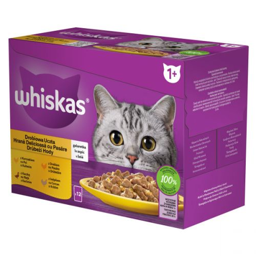 WHISKAS alutasakos 12-pack szárnyas 12*85g eledel macskák részére 12 x  85 g