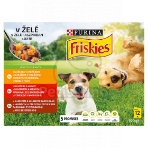 Friskies válogatás nedves kutyaeledel aszpikban 12 x  100 g