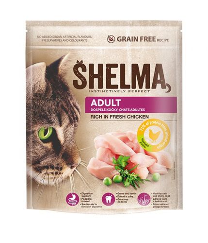 Shelma Adult gabonamentes száraz macskaeledel - csirke  750 g