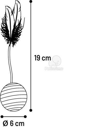 Flamingo tollas fonott labda macskáknak  1 db