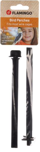 Flamingo műanyag madár ülőrúd - fekete  2 db