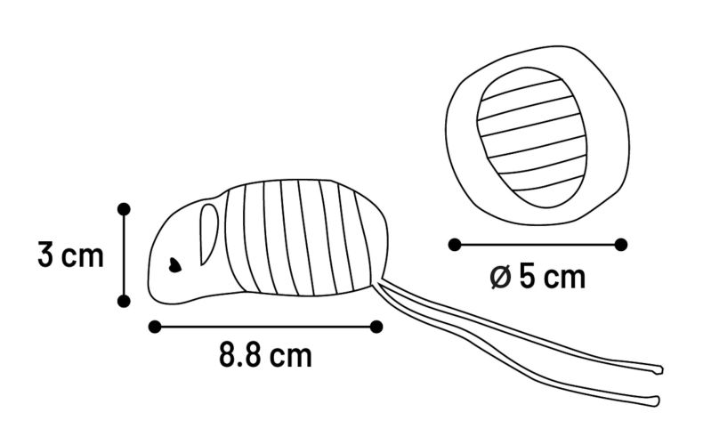 Flamingo macskajáték - szürke egér 2 x  1 db