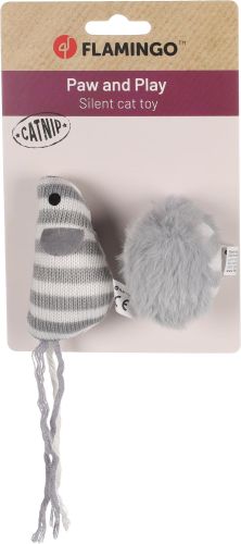 Flamingo macskajáték - szürke egér 2 x  1 db