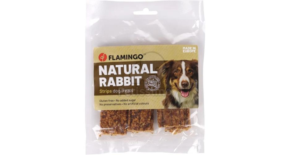 Flamingo Kutya Snack - nyúl csíkok  100 g