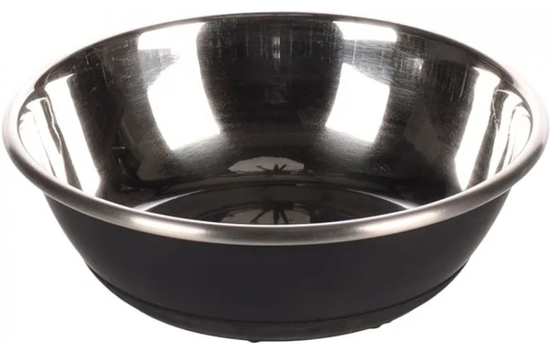 Flamingo Tobias fémtál kutyáknak - fekete  300 ml