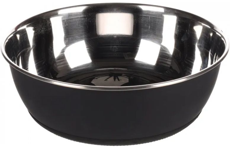 Flamingo Tobias fémtál kutyáknak - fekete  2700 ml