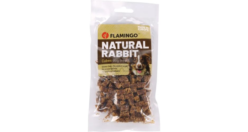 Flamingo Nature Snack - kockázott nyúl  80 g