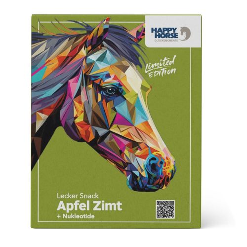 Happy Horse alma/fahéj ízesítésű kiegészítő állateledel lovak számára, nukleotiddal 800 g  800 g