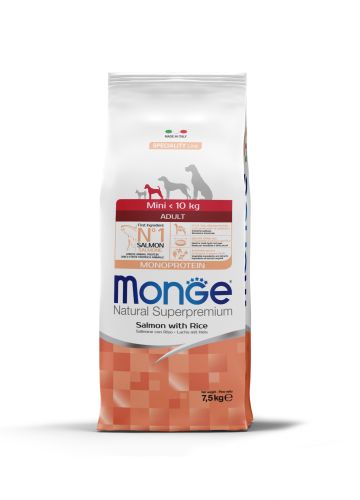 Monge Mini Adult Monoprotein Salmon with Rice  7.5 kg