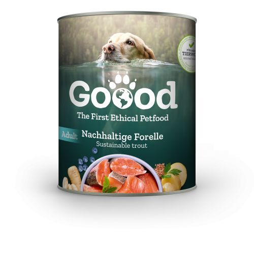 Goood konzerv pisztrángos teljes értékű nedves eledel felnőtt kutyáknak 800 g  800 g