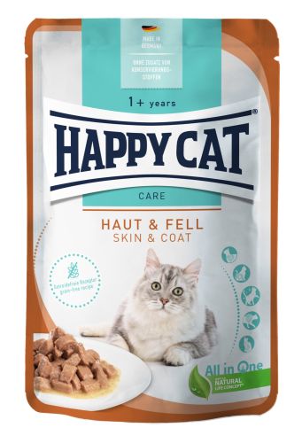 Happy Cat pouch szósz sensitive skin&coat macskák részére 20 x  85 g