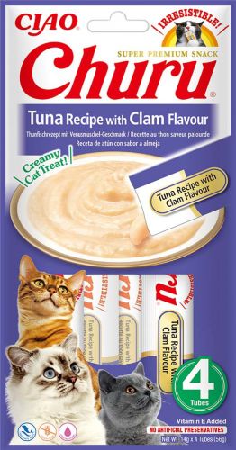 Inaba Cat Churu Ciao - tonhal-kagyló 4 x  14 g