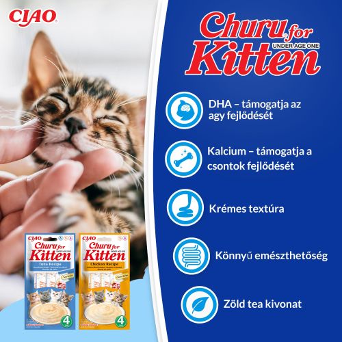 Inaba Cat Churu kölyök - Tonhal 4 x  14 g