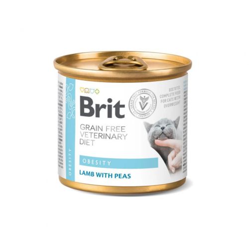 Brit Veterinary Diet diétás konzerv túlsúlyos macskáknak  200 g