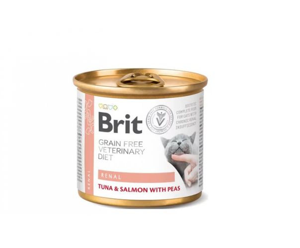 Brit Veterinary Diet vesediétás konzerv macskáknak  200 g