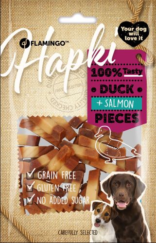 Flamingo Hapki Duck + Salmon Pieces - kacsás lazacos  85 g