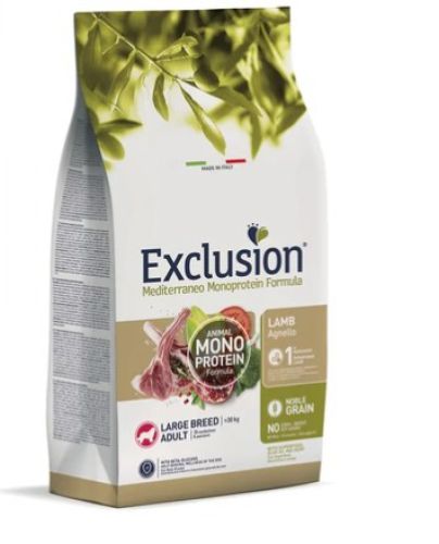 Exclusion Mediterraneo Monoprotein Lamb Large Breed száraz kutyatáp  12 kg