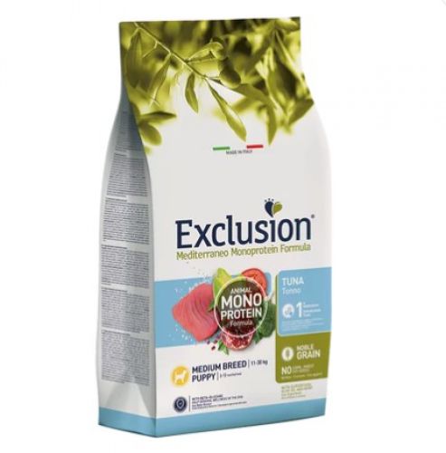 Exclusion Mediterraneo Monoprotein Puppy Tuna Medium Breed száraz kutyatáp  12 kg