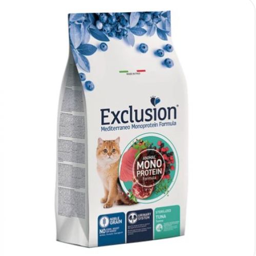 Exclusion Mediterraneo Monoprotein Tuna Sterilized száraz macskatáp ivartalanított macskáknak  1.5 kg