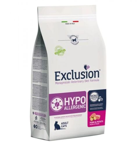 Exclusion Hypoallergenic Pork & Potato száraz macskatáp  1.5 kg