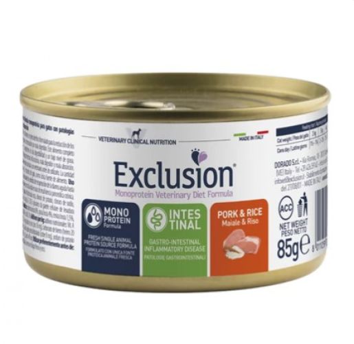 Exclusion Intestinal Pork & Rice Konzerv  85 g