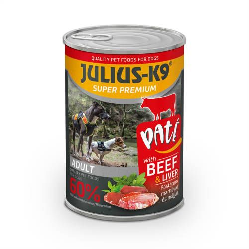 Julius-K9 Adult Paté with Beef & Liver - pástétom marhával és májjal felnőtt kutyák számára  400 g