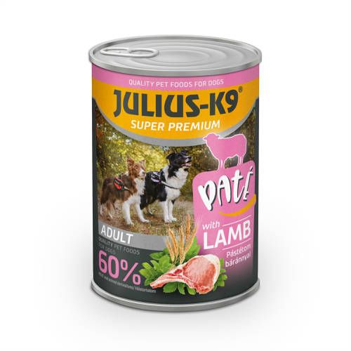 Julius-K9 Adult Paté with Lamb - pástétom báránnyal felnőtt kutyák számára  400 g