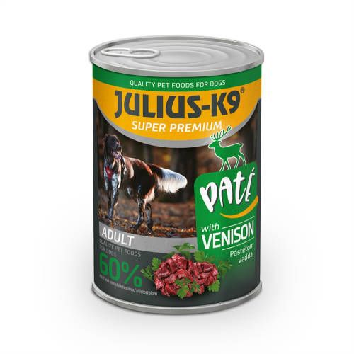 Julius-K9 Adult Paté with Venison - pástétom vaddal felnőtt kutyák számára  400 g