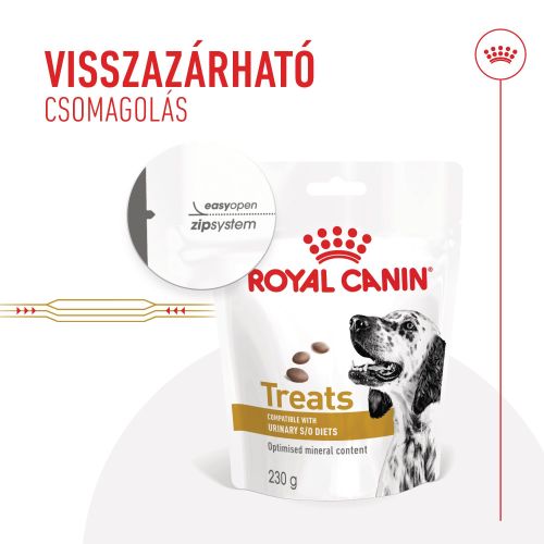 Royal Canin Treats Urinary S/O Diets - jutalomfalat húgyúti egészséget támogató étrend kiegészítésére  230 g