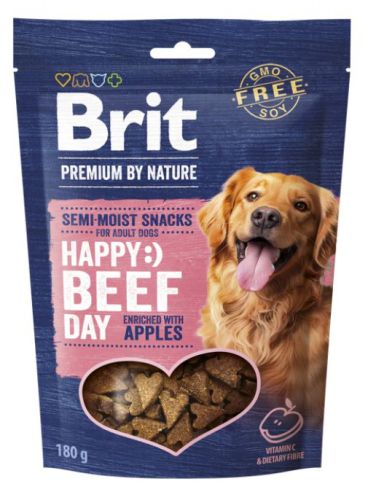Brit Premium by Nature Snack Beef with Apples - félnedves jutalomfalat marhahús almával kutyák számára  180 g