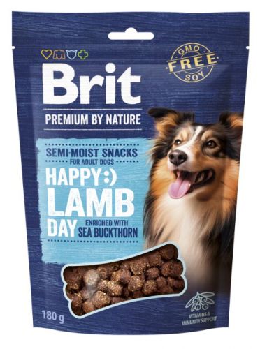 Brit Premium by Nature Snack Lamb with Sea Buckthorn - félnedves jutalomfalat bárányhús homoktövissel kutyák számára  180 g