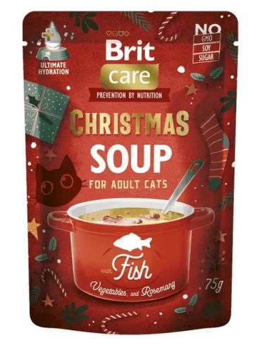 Brit Care Cat Christmas Selection Soups - karácsonyi leves-válogatás macskák számára 15 x  75 g