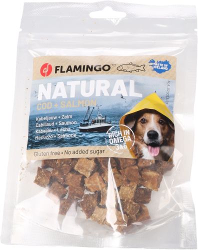 Flamingo Natural Snack Cod + Salmon - jutalomfalat tőkehal + lazac  75 g