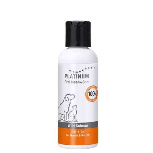 Platinum Oral Clean + Care Wild Salmon 3 in 1 fogápoló gél kutyák és macskák számára  120 ml