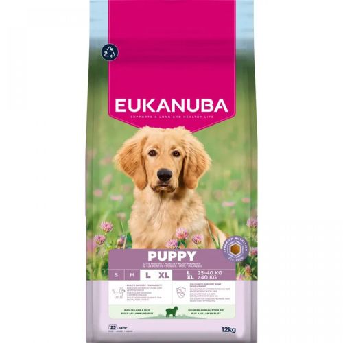 Eukanuba Life Care Puppy L/XL Lamb - szárazeledel közepes- és nagytestű kölyökkutyák számára báránnyal  12 kg