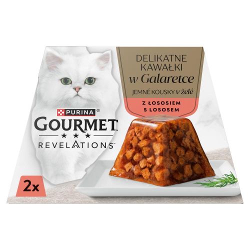Gourmet Revelations pástétom lazaccal zselében - nedves macskaeledel 2 x  57 g